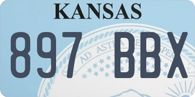 KS license plate 897BBX