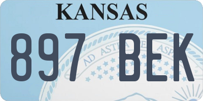KS license plate 897BEK