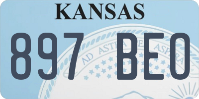 KS license plate 897BEO