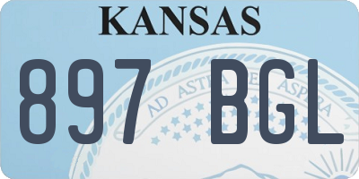 KS license plate 897BGL