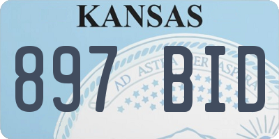 KS license plate 897BID