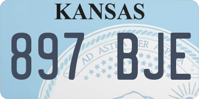 KS license plate 897BJE