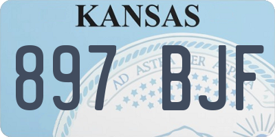 KS license plate 897BJF