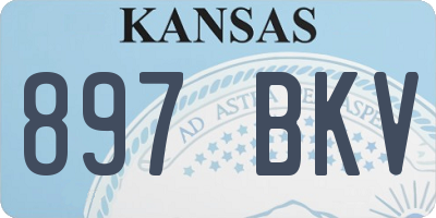 KS license plate 897BKV