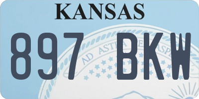 KS license plate 897BKW