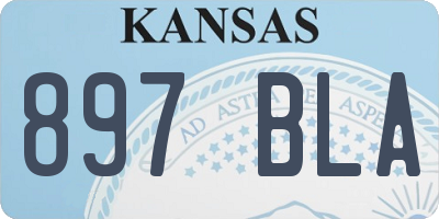 KS license plate 897BLA