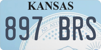 KS license plate 897BRS