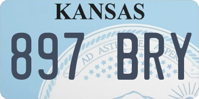 KS license plate 897BRY