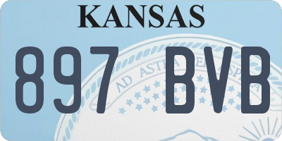 KS license plate 897BVB