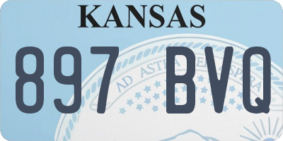 KS license plate 897BVQ
