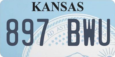 KS license plate 897BWU