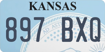 KS license plate 897BXQ