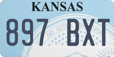 KS license plate 897BXT