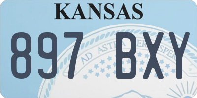 KS license plate 897BXY