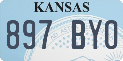 KS license plate 897BYO