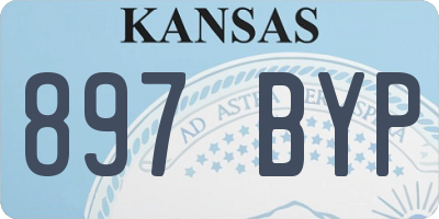 KS license plate 897BYP
