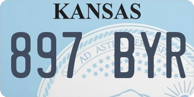 KS license plate 897BYR