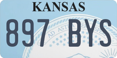 KS license plate 897BYS