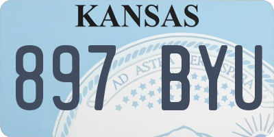 KS license plate 897BYU