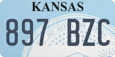 KS license plate 897BZC
