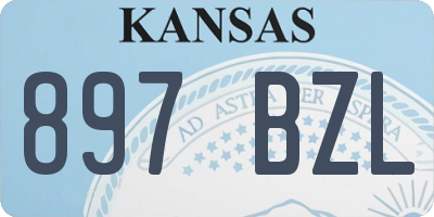 KS license plate 897BZL