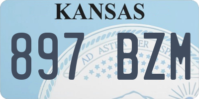 KS license plate 897BZM