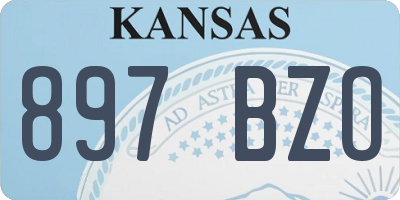 KS license plate 897BZO