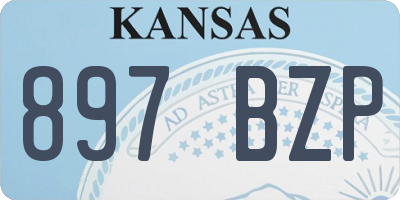 KS license plate 897BZP