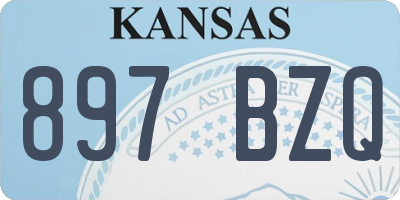 KS license plate 897BZQ