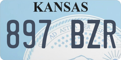 KS license plate 897BZR