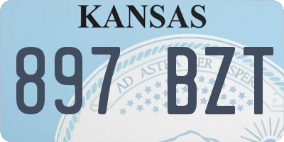 KS license plate 897BZT