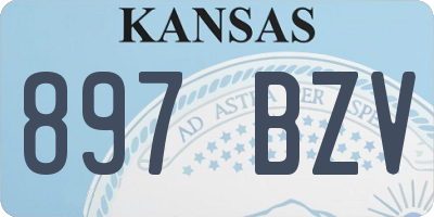 KS license plate 897BZV