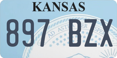 KS license plate 897BZX