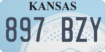KS license plate 897BZY