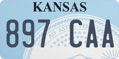 KS license plate 897CAA