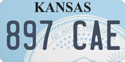 KS license plate 897CAE