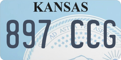KS license plate 897CCG