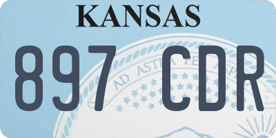 KS license plate 897CDR