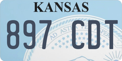 KS license plate 897CDT