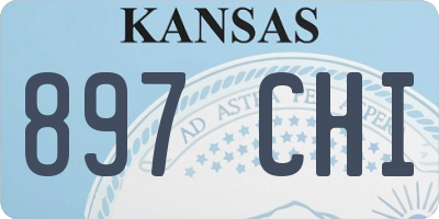 KS license plate 897CHI