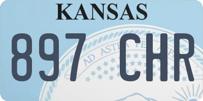 KS license plate 897CHR