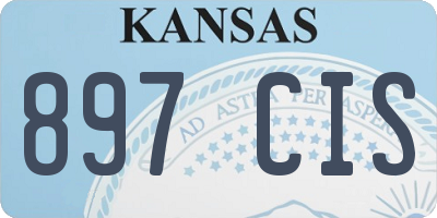 KS license plate 897CIS