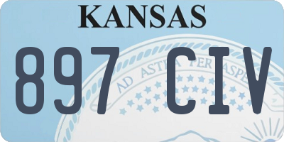 KS license plate 897CIV
