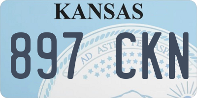 KS license plate 897CKN