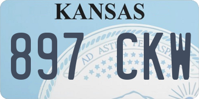 KS license plate 897CKW