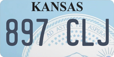KS license plate 897CLJ