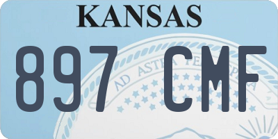 KS license plate 897CMF