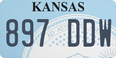 KS license plate 897DDW