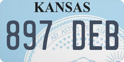 KS license plate 897DEB