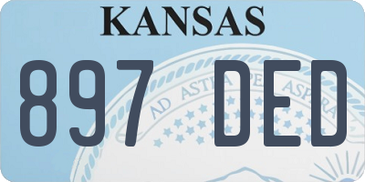 KS license plate 897DED